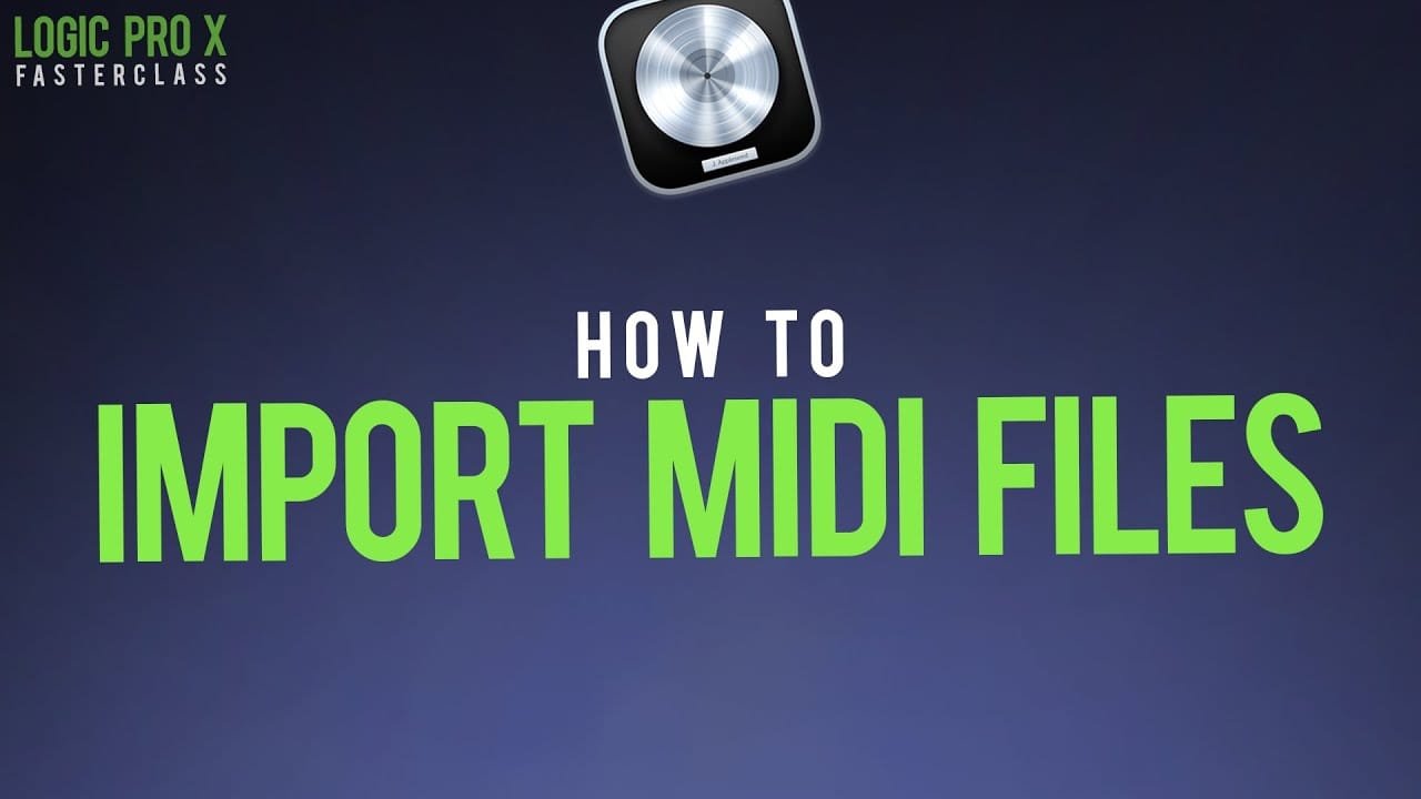 how to add MIDI files to Logic Pro 11