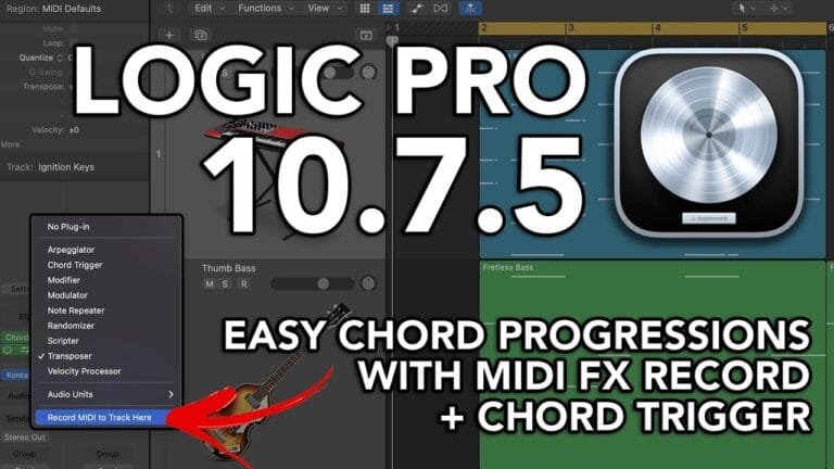 how to create chord progressions with MIDI