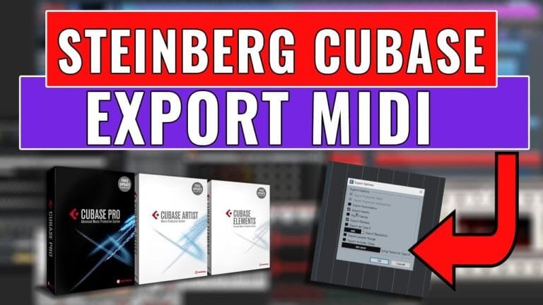 how to export MIDI from Cubase
