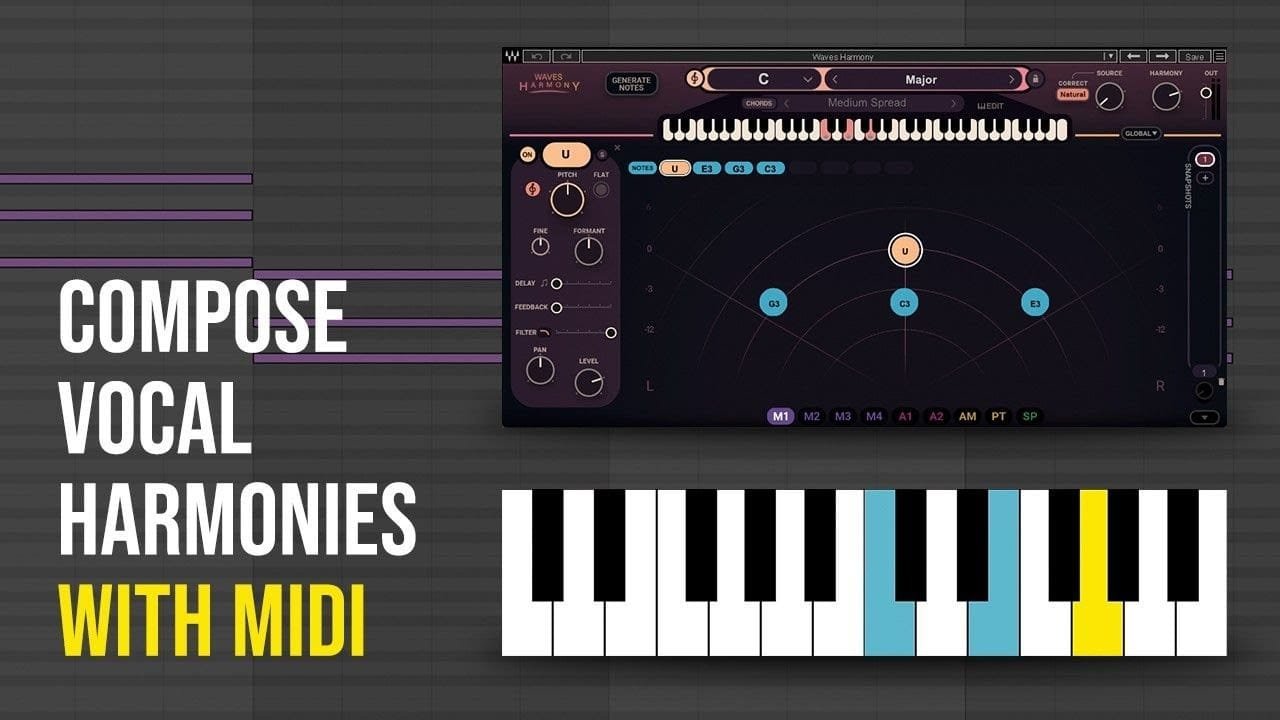 how to use MIDI for vocal harmonies